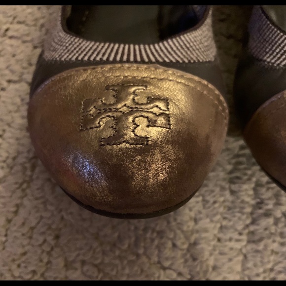 Women’s Tory Burch Gabby Ballet Flats, 11, Brown, Gold - Picture 6 of 12